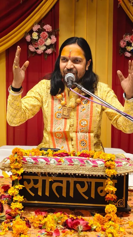 Hanuman Chalisa Path puja setup with Hanuman Ji worship and devotional offerings